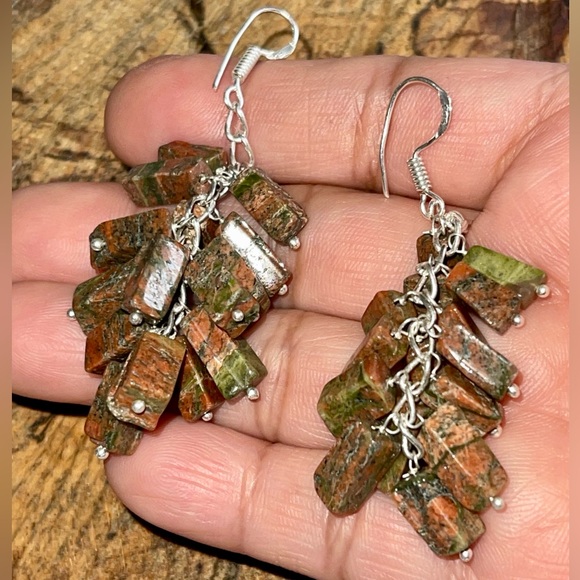 Epidotized Unakite Pendant 2 1/2” - Picture 2 of 13